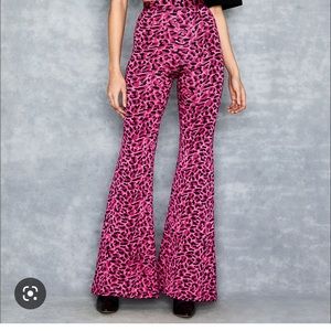 Mistress Rocks Bandage Pink leopard Pants